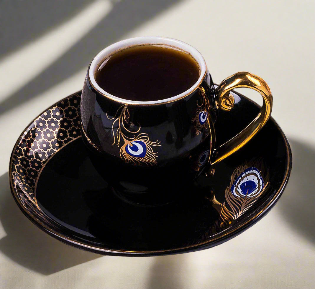 Lale Ask- Espresso/Turkish Coffee Cups- Black