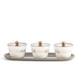 Elegant Joud- Nuts Serving Set -Grey & Gold