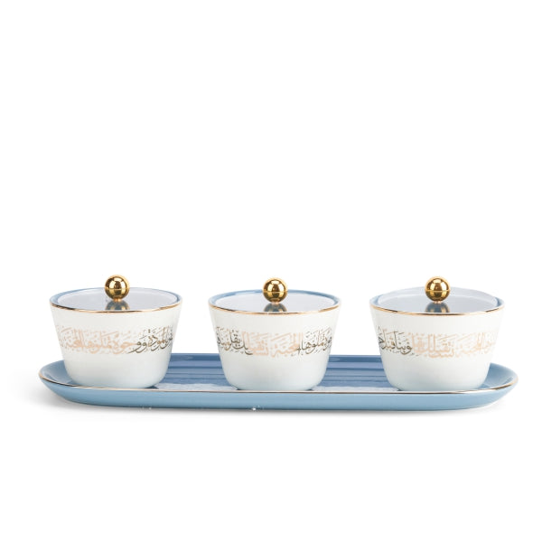 Elegant Joud- Nuts Serving Set -Blue & Gold