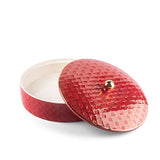 Rattan- Large Date Bowl- Red & Gold