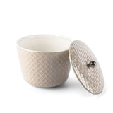 Rattan- Large Date Bowl- Pearl & Silver