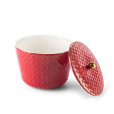 Rattan- Large Date Bowl- Red & Gold