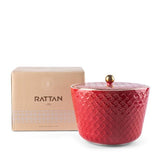 Rattan- Large Date Bowl- Red & Gold