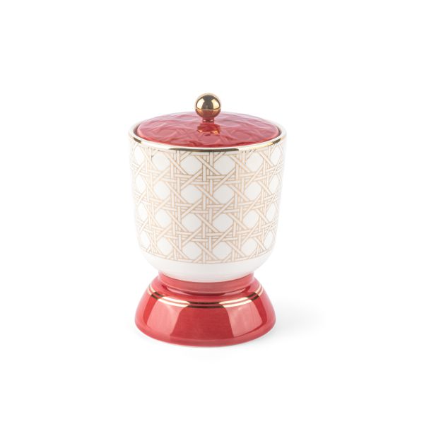 Rattan- Incense Burner- Red & Gold