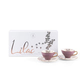 Lila elegante - Tazas de capuchino - Púrpura y dorado