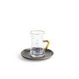 Crown - Tea Set (12-Pc)- Black & Gold