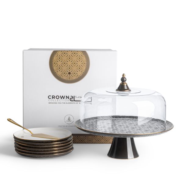 Crown - Cake Set (9-Pc)- Black & Gold