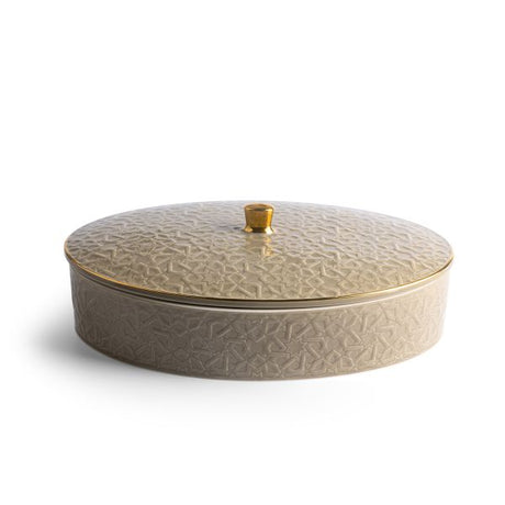 Crown - Large Date Bowl- Grey & Gold