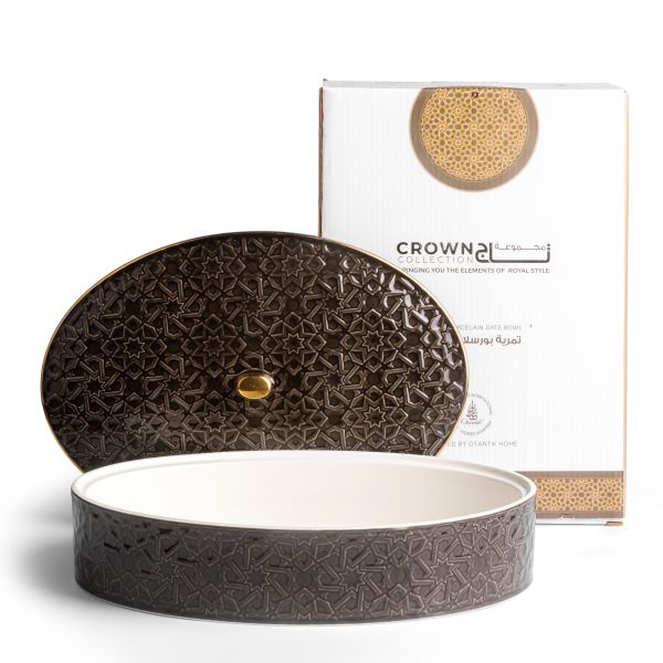 Crown - Large Date Bowl - Black & Gold