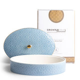 Crown - Large Date Bowl - Baby Blue & Gold