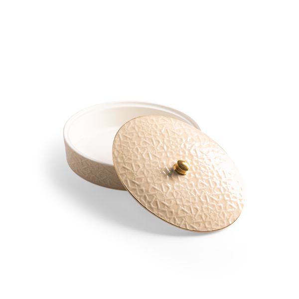 Crown - Medium Date Bowl - Ivory & Gold