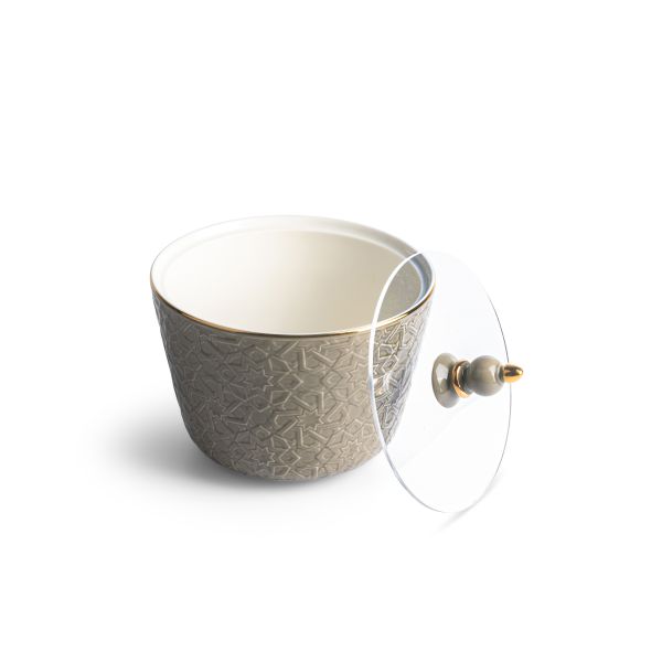 Crown - Medium Date Bowl - Grey & Gold