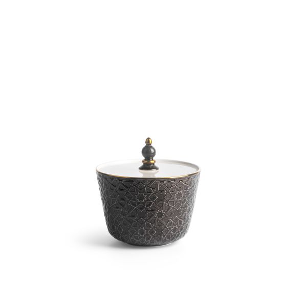 Crown - Small Date Bowl - Black & Gold