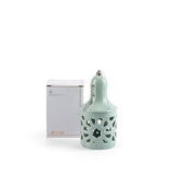 Luxury Noor  - Small Lantern Candle Holder - Blue & Silver