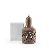 Luxury Noor - Large Lantern Candle Holder - Brown & Gold