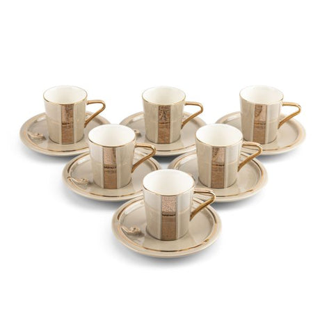 Luxury Noor - Café Trukish (12 piezas) - Beige y dorado