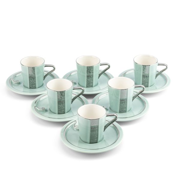 Luxury Noor - Trukish Coffee (12-Pc)- Blue & Silver