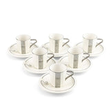 Luxury Noor - Trukish Coffee (12-Pc) - White & Silver