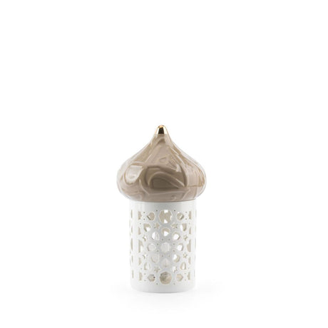 Diwan - Medium Lantern Candle Holder -  Coffee & Gold