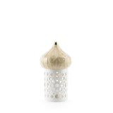 Diwan - Medium Lantern Candle Holder - Ivory & Gold