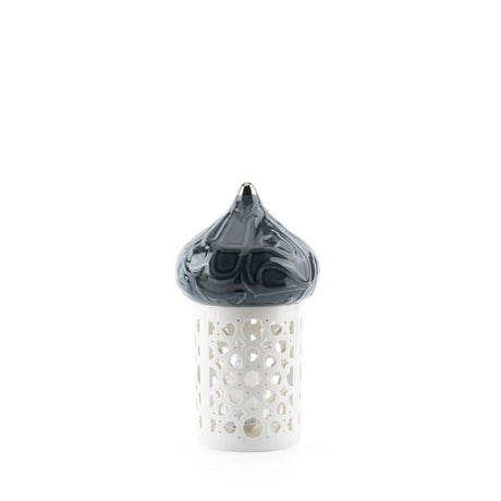 Diwan - Medium Lantern Candle Holder - Dark Blue & Silver