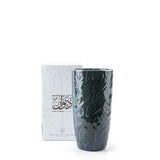 Luxury Diwan - Large Decorative Vase - Dark Blue & Silver