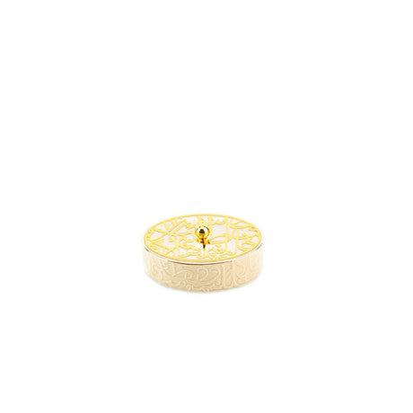 Diwan - Small Decorative Canister - Ivory & Gold