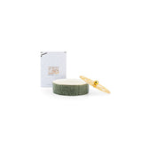 Diwan - Small Decorative Canister  - Olive Green & Gold