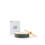 Diwan - Medium Decorative Canister  - Olive Green & Gold