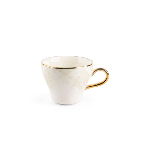 Classy Harir - Tazas de café espresso/turco, (12 piezas) - Beige y dorado