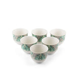 Classy Harir - Arabic Coffee Cups  - Green & Gold