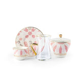 Amal - Tea Set (19-Pc) - Pink & Gold