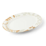 Amal - Plato llano individual de 14" - Beige y dorado