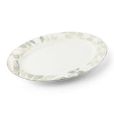 Amal - Plato llano individual de 14" - Gris y plateado