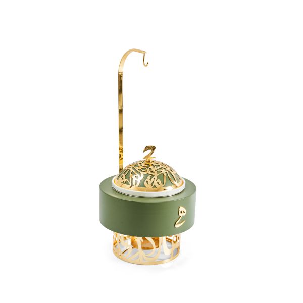 Luxury Diwan - 2 Liters Chafer - Olive Green & Gold