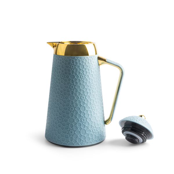 Crown - Vacuum Flask - Baby Blue & Gold