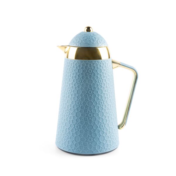 Crown - Vacuum Flask - Baby Blue & Gold