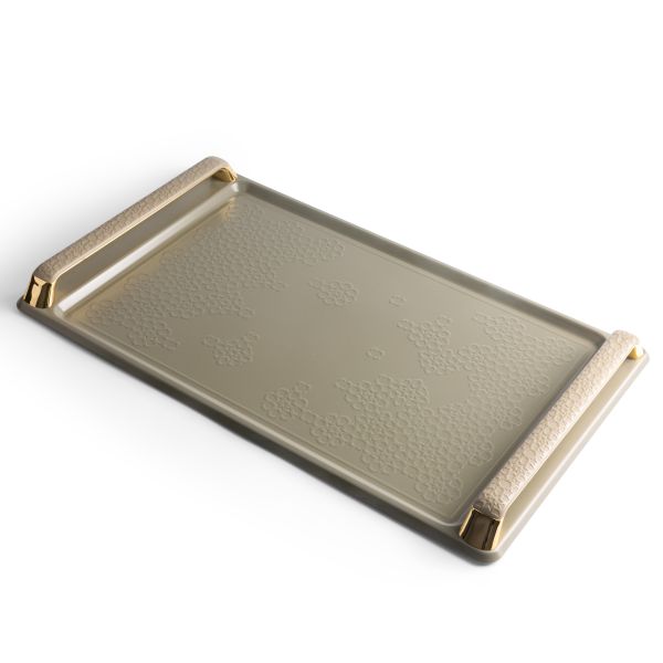 Crown - Stainless Steel Tray - Grey & Gold